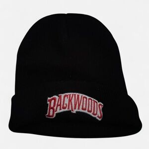 Backwoods Black Knit Beanie - Men's Winter Hat